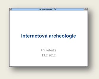 Pednka: Internetov archelogie