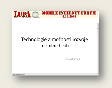 Pednka: Technologie a monosti rozvoje mobilnch st