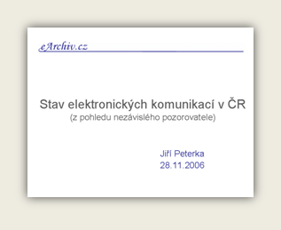 Pednka: Stav elektronickch komunikac v R