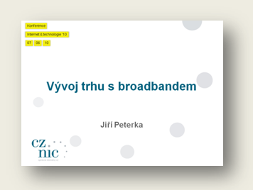 Pednka: Vvoj trhu s broadbandem